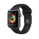 苹果Apple Watch Series 3 智能手表 GPS款 42毫米深空灰色铝金属表壳搭配黑色运动型表带 数屏智能手表