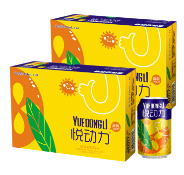 限华东 西北:悦动力 果味饮料 清爽橙味汽水 330ml*24罐 整箱29.9元