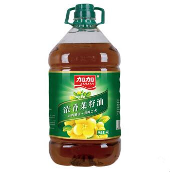 加加 非转基因浓香菜籽油 食用油 4l