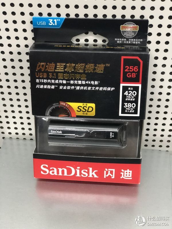 sandisk 闪迪 cz880 256gb:体验usb 3.
